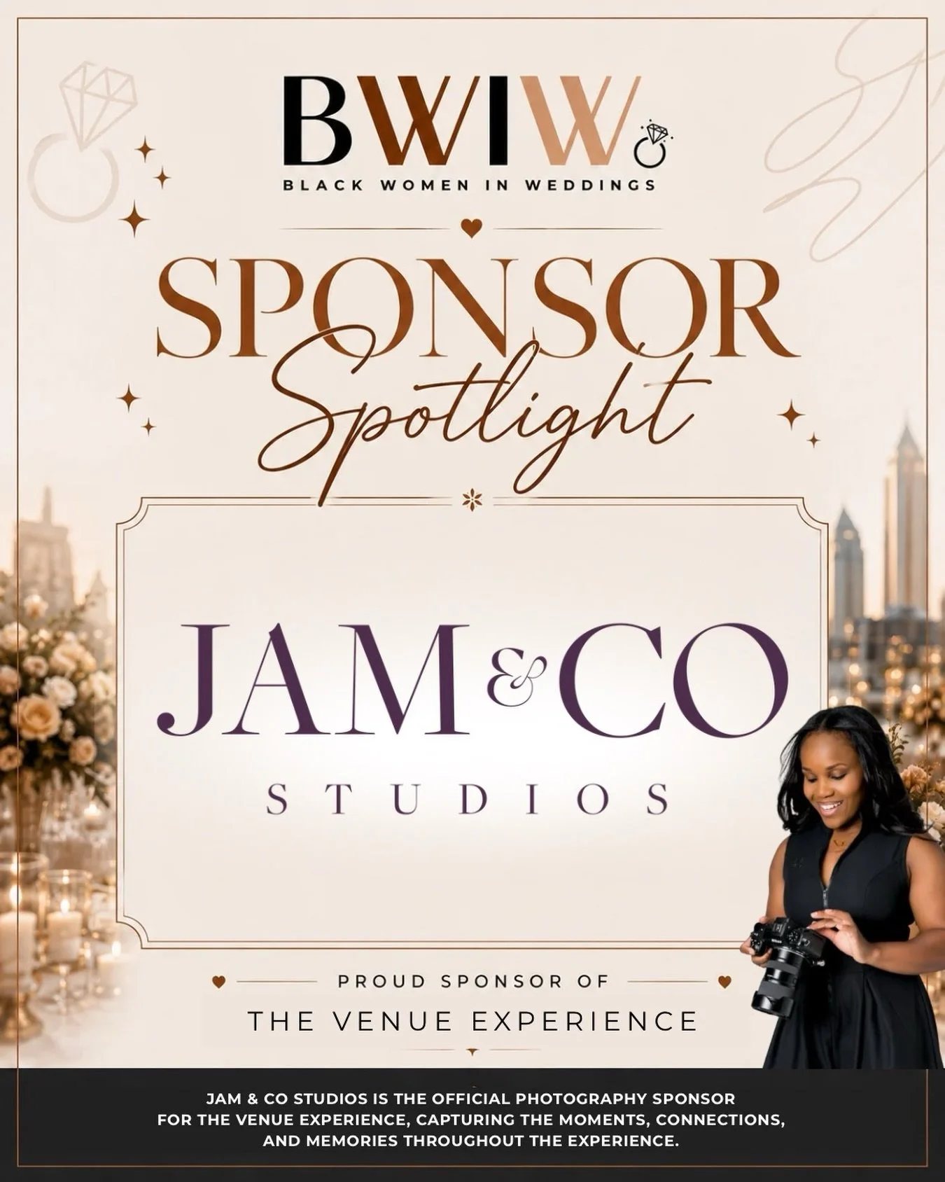We&rsquo;re excited to welcome JAM &amp; CO Studios as the official Photography Sponsor for The Venue Experience! 📸✨

Thank you, Jamenda, for being a part of this experience and helping us capture the beautiful moments, meaningful connections, and m