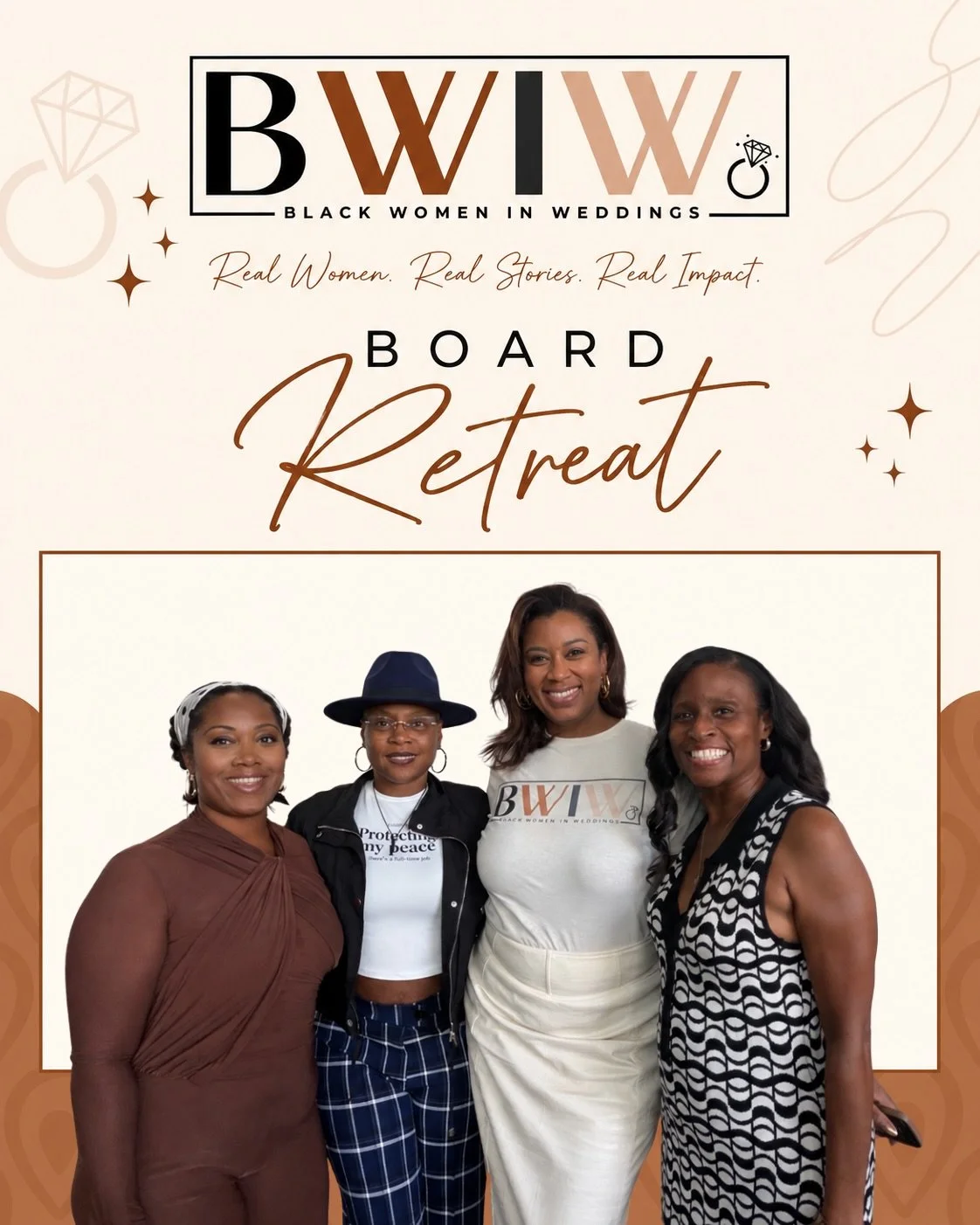 Today&rsquo;s BWIW Board Retreat has us excited for everything coming in Q4, 2027 and beyond!

We&rsquo;re planning with purpose, creating opportunities, and strengthening a community where Black Women in Weddings feel seen, supported, and celebrated