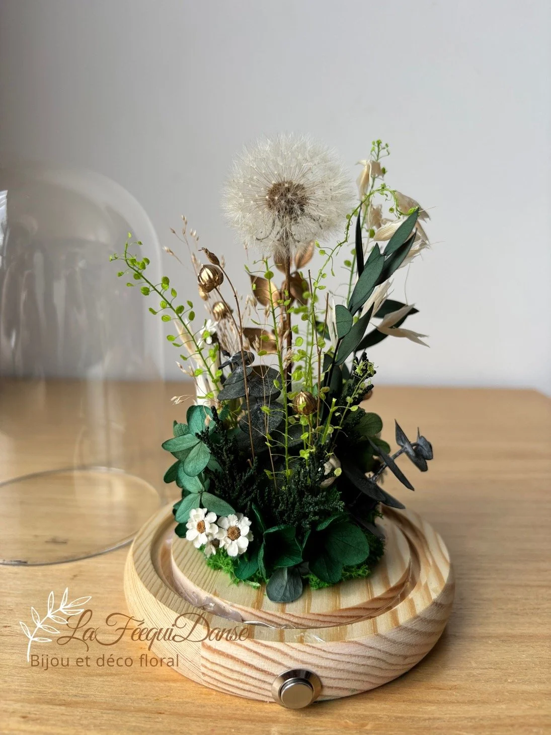 preserved dandelion LED glass dome.JPG