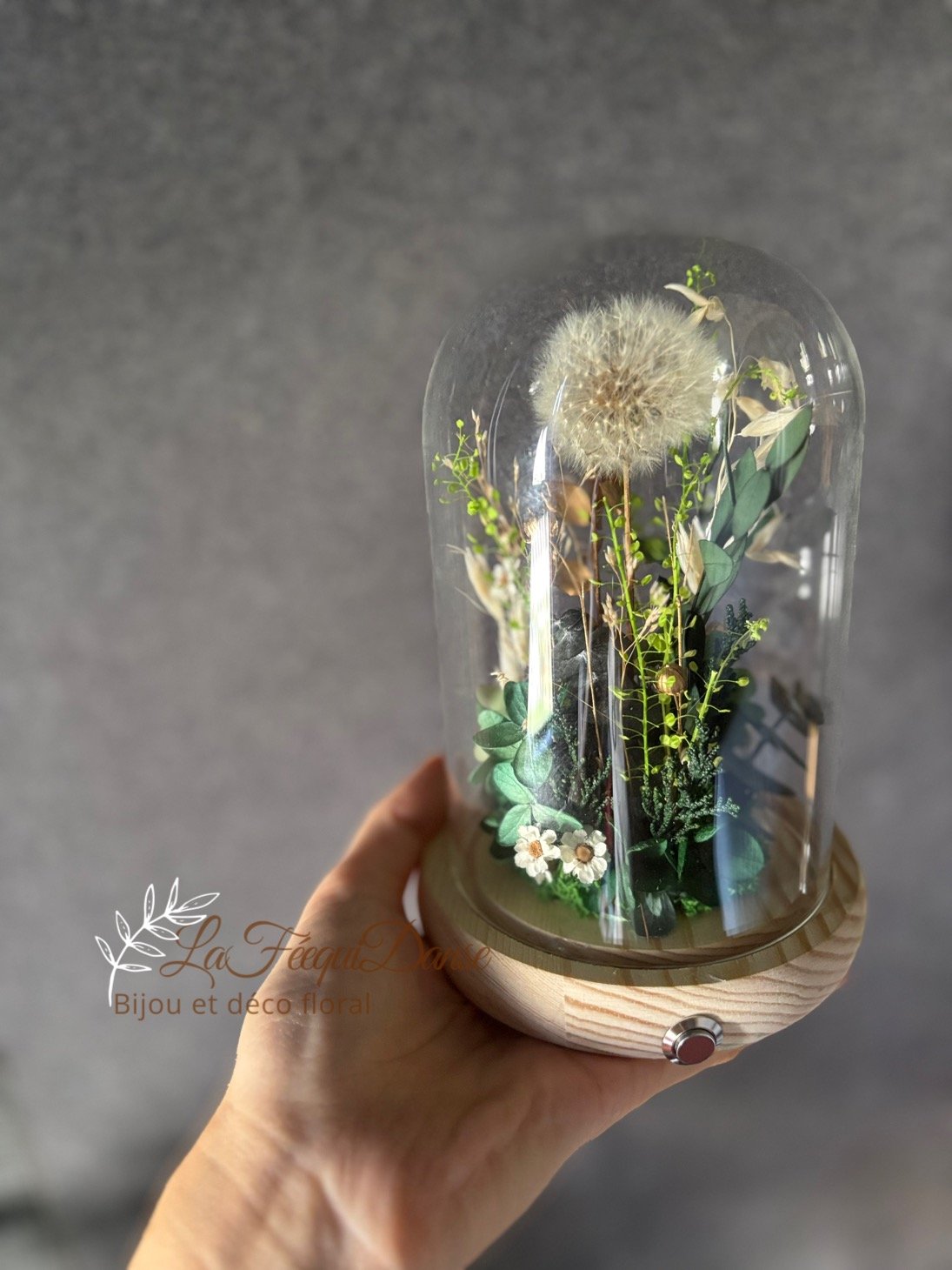 preserved dandelion glass dome 4.JPG