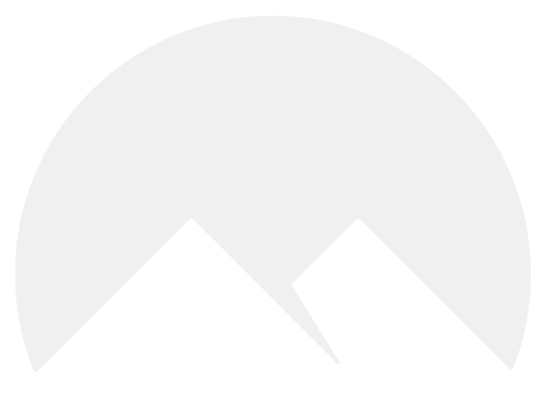 Stylized mountain with a sun background.