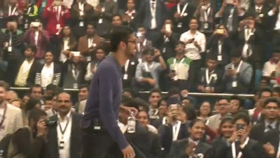 A gif image of Sundar Pichai, the CEO of Google