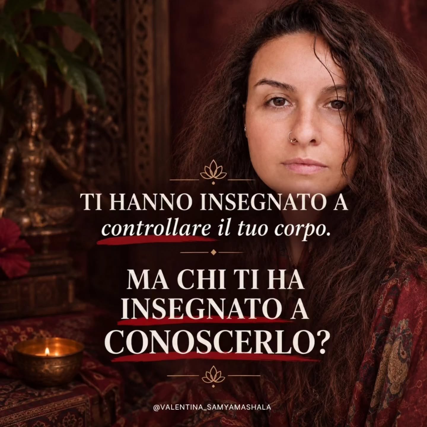 C&rsquo;&egrave; una domanda che mi accompagna da anni:

"cosa succederebbe se una donna imparasse davvero a conoscere il corpo che abita?"

Non soltanto attraverso ci&ograve; che le &egrave; stato insegnato e nemmeno attraverso ci&ograve; 