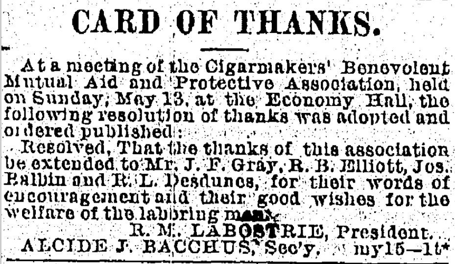 Cigar Makers Union (Copy)