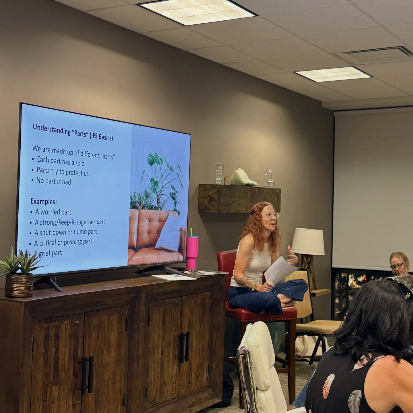 Last Tuesday, our support group had the privilege of hearing from Stephanie Munro, LPC with Be Restored Counseling, who spoke about how the body stores trauma from breast cancer and ways we can begin to heal.

Stephanie introduced the &ldquo;parts&rd