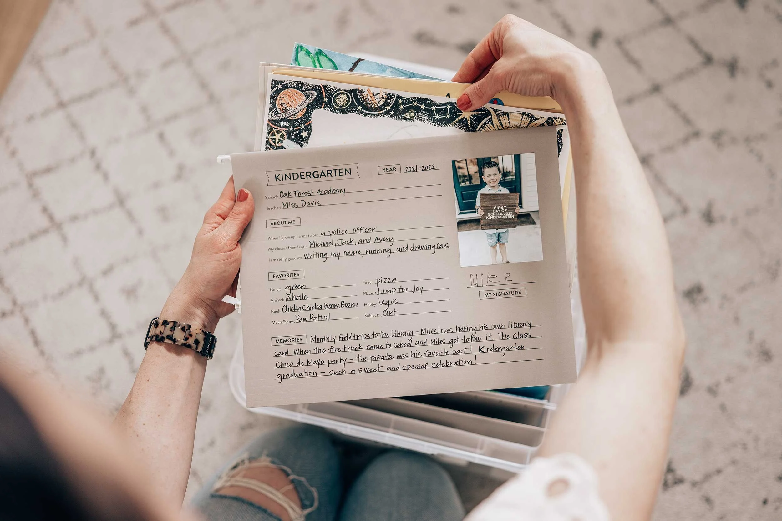 The School Years Memory Kit Interview Folder