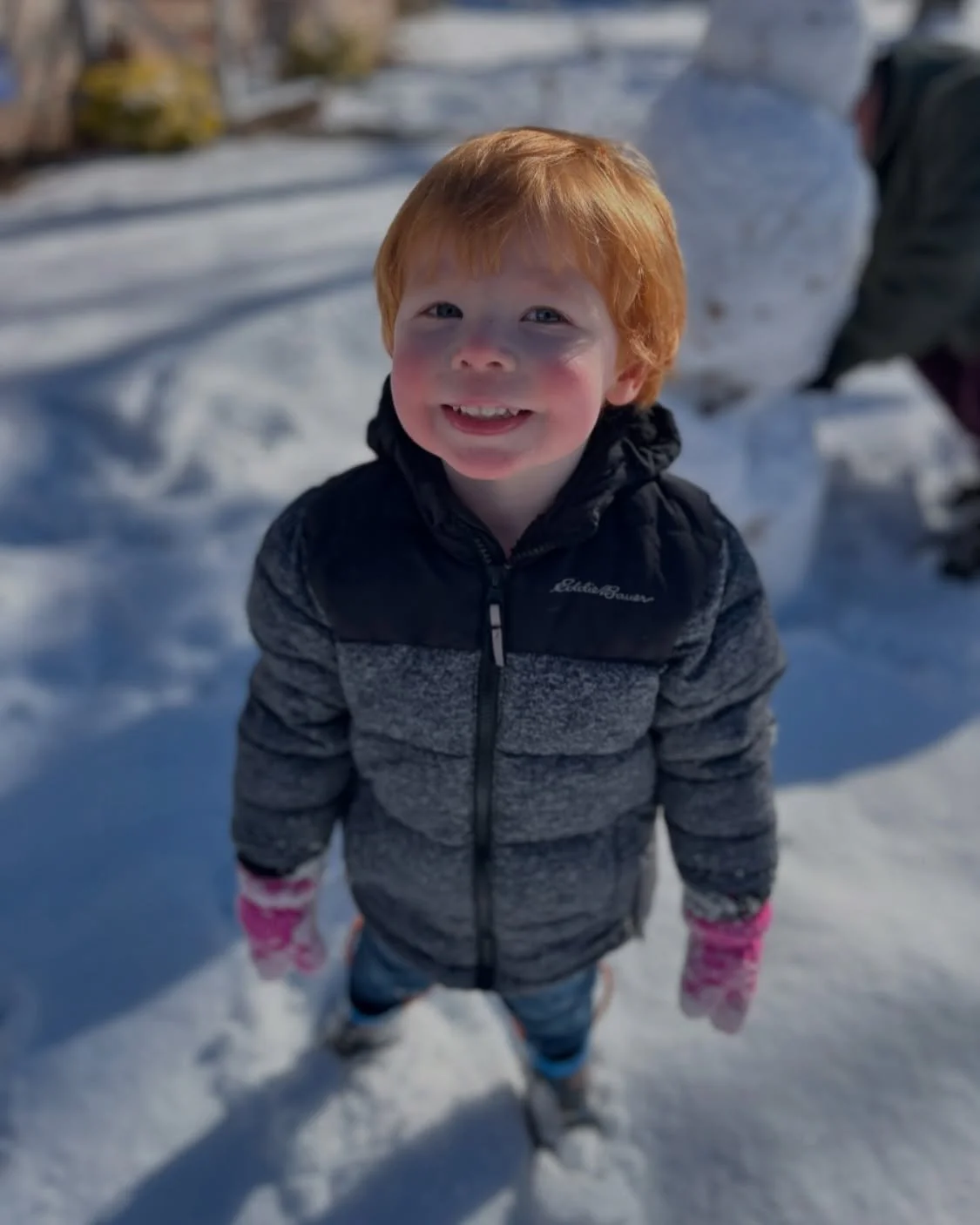 I took some time over the holidays to spend time with my family and be present. We have now enjoyed two weekends in a row of snow but today we were blessed with the perfect, powdery snow last night to upgrade our icy snowman from last weekend. Stay w