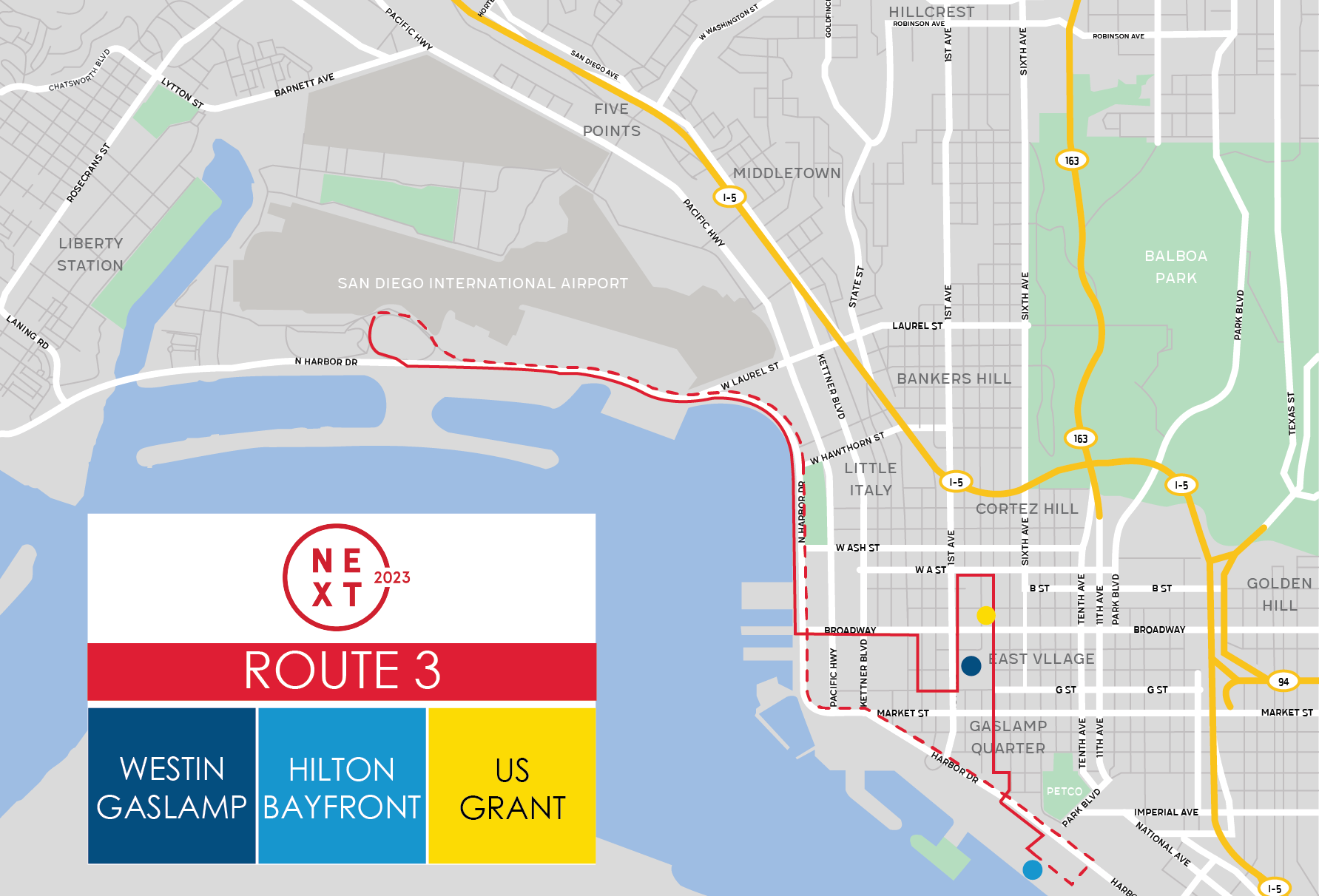 Route 3 - Westin Gaslamp, US Grant, Hilton Bayfront-01.png
