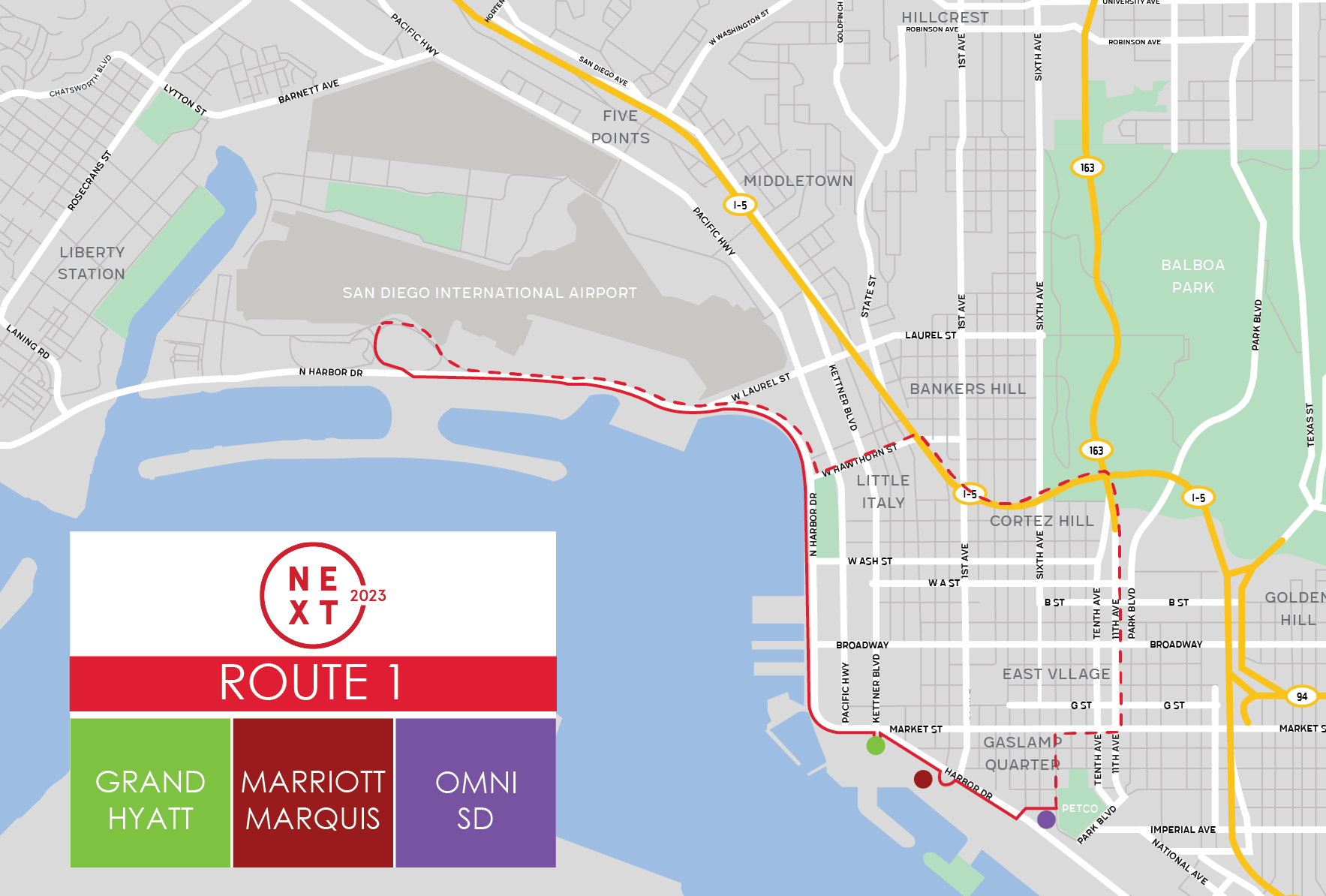 Route 1 - Manchester Grand Hyatt, Marriott Marquis, Omni SD-01.png