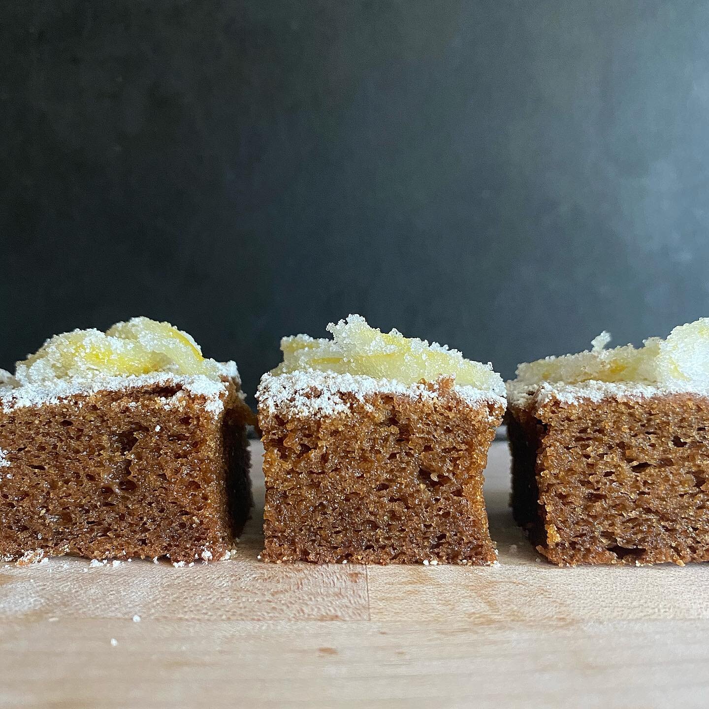 coconut #panela butter #mochi with candied lemon. sweet, molassesy, and tangy.