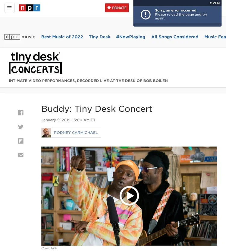 NPR TINY DESK: BUDDY