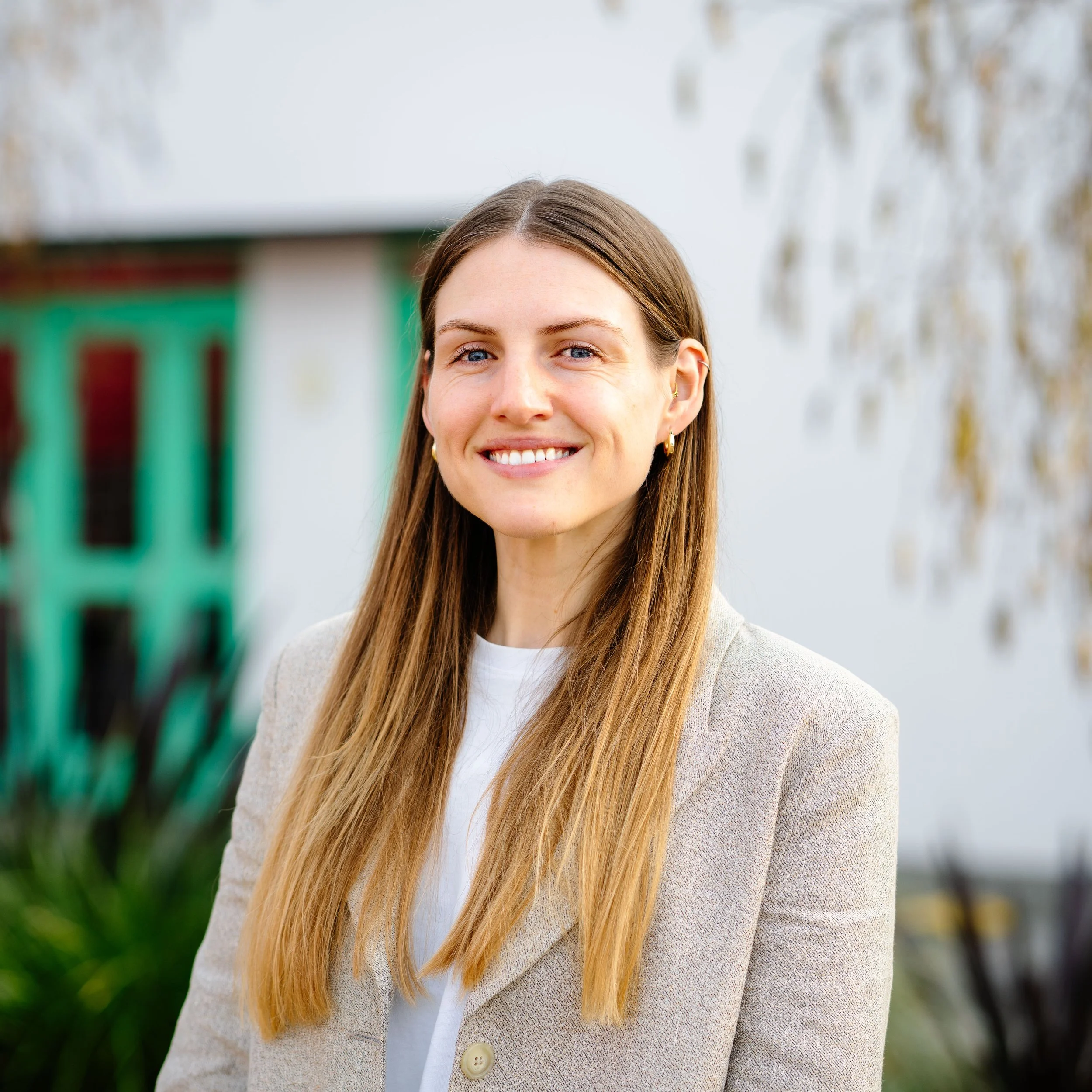 Anna smiling at Camera