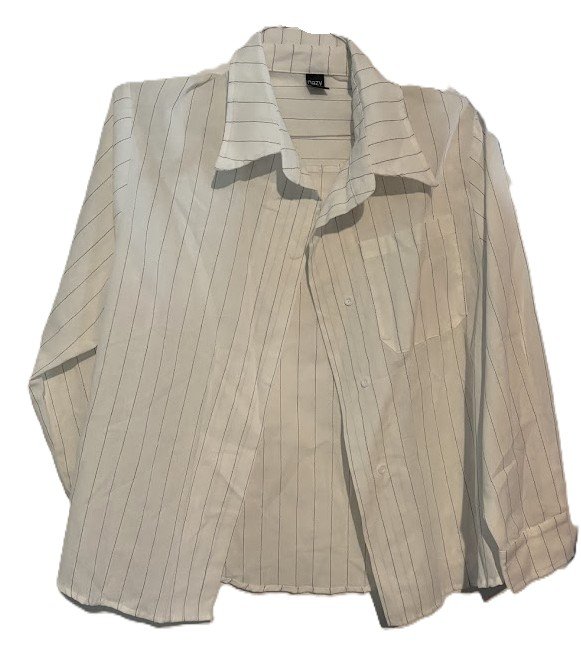 Dazy Black and White Pinstripe Button Up Shirt