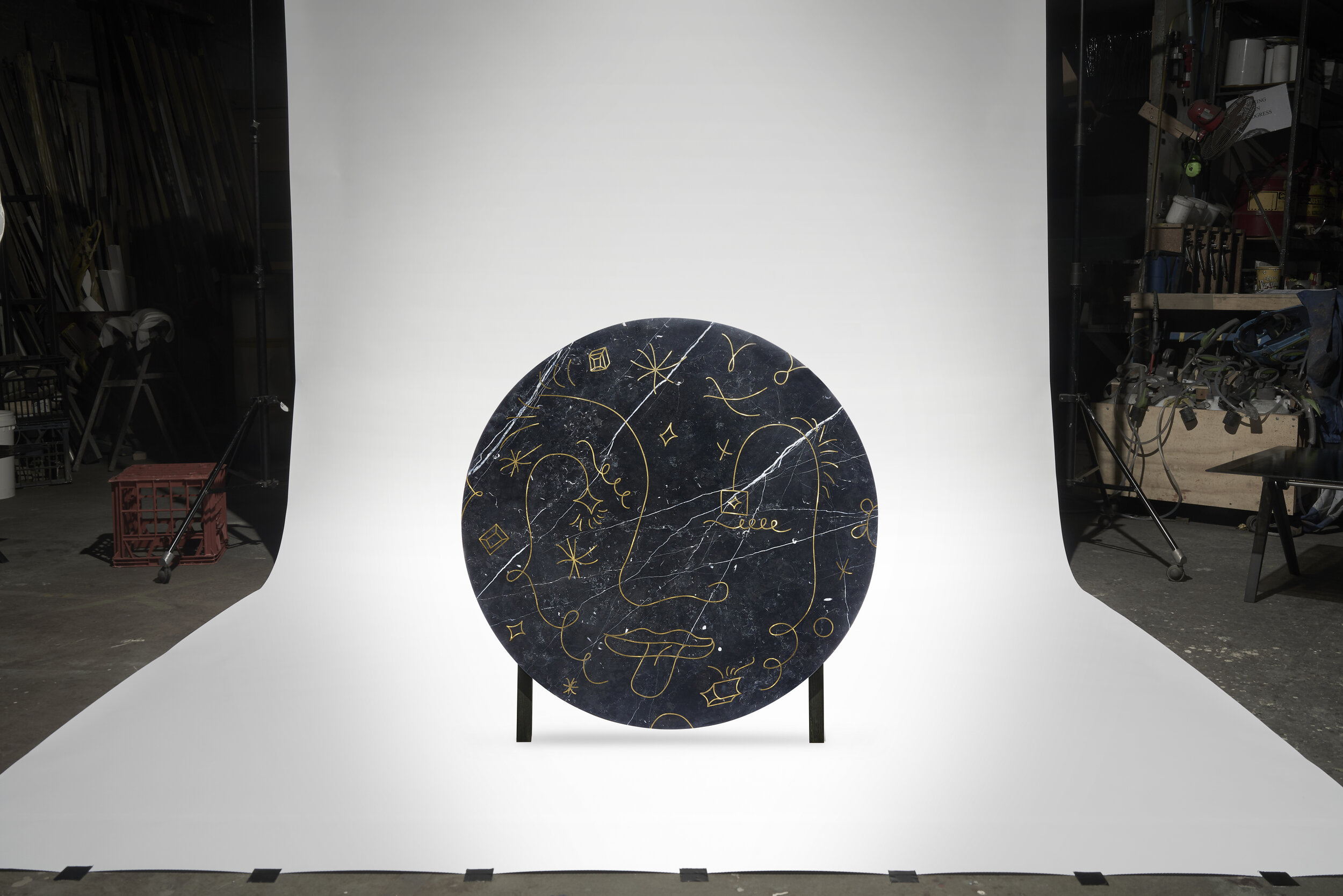 Jaime Hayon | LINEAS | Brass inlaid into marble