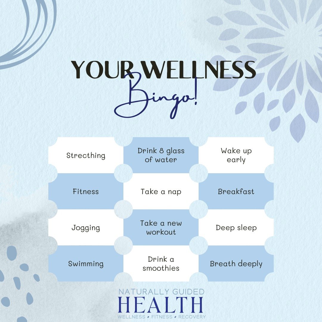 BINGO! Let's play some Wellness Bingo!💙 #naturallyguidedhealth #bingo