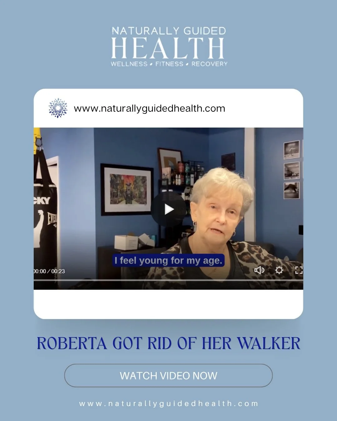 "I've gained my confidence back. I feel young for my age." Roberta went from relying on a walker to moving with strength and stability through consistent guided training. 

See how Forever Young From Home can help you or your loved one rega