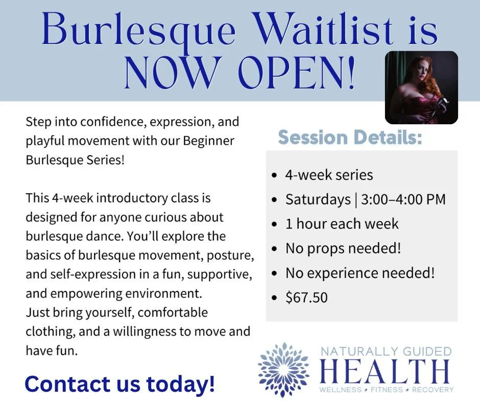 💃 Burlesque 101 waitlist is now open!

If you&rsquo;re interested in joining, now&rsquo;s your chance to save your spot!

✨ Enrollment opens next week! Stay tuned for details and be ready to grab your spot!

Let us know if you want to be added to th