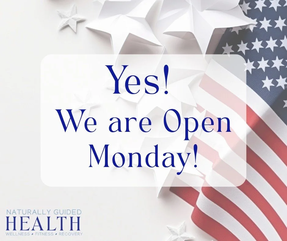 REMINDER!

We WILL be having class this Monday for Memorial Day!

Throw on your red, white, and blue and come move with us!❤️🤍💙

👉 See you for your normally scheduled class!

#MemorialDay #StayActive #RedWhiteAndBlue #ForeverYoung #NaturallyGuided