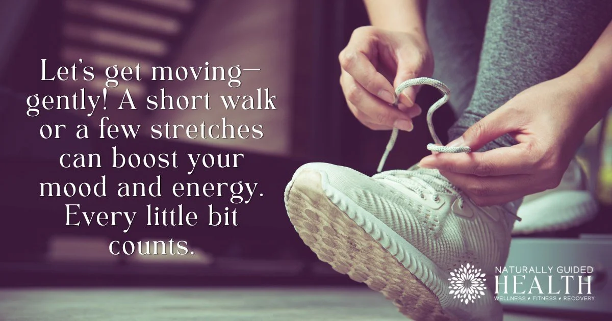 Feel-Good Movement Let&rsquo;s get moving&mdash;gently! 🚶&zwj;♀️ A short walk or a few stretches can boost your mood and energy. Every little bit counts. #MoveYourBody #ActiveAging #SundayWalk  #HealthyLifestyle #NaturallyGuidedHealthMS #NaturallyGu