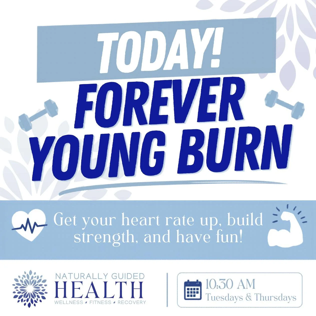 Good morning! ☀️

If you&rsquo;ve been needing a sign to get back into a routine&hellip; this is it.
Forever Young Burn isn&rsquo;t just a workout... it&rsquo;s where you build strength, boost your energy, and prove to yourself you can do hard things