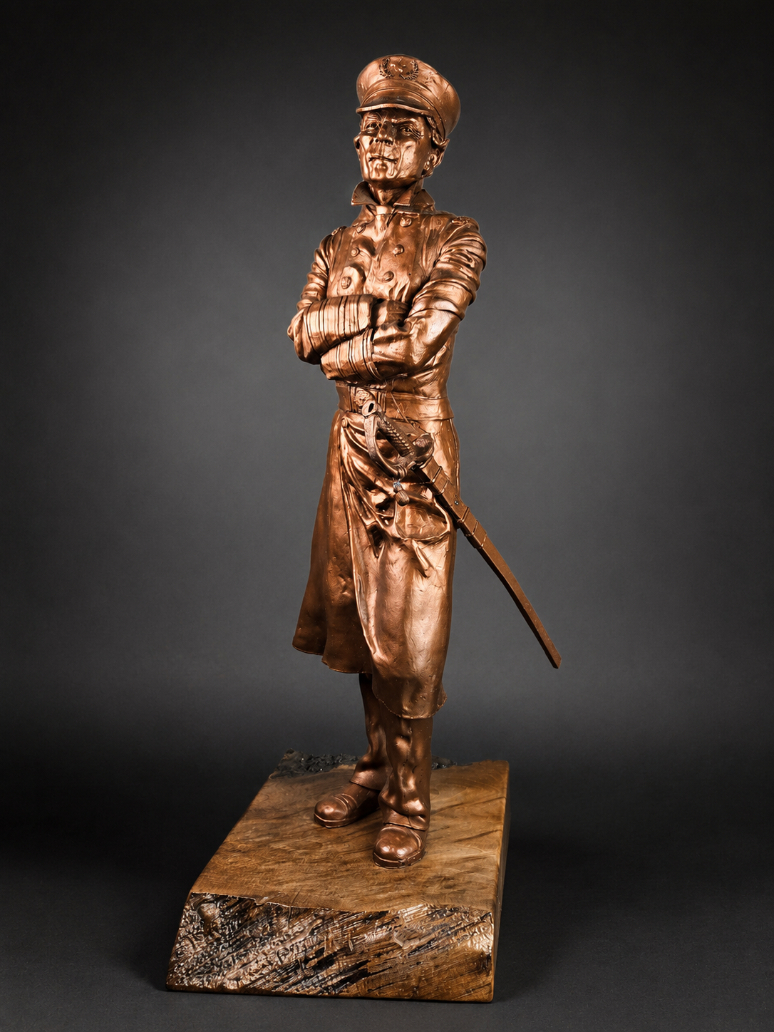 Admiral David Farragut sculpture by Sharon Cruson, front three-quarter view showing naval uniform and sword