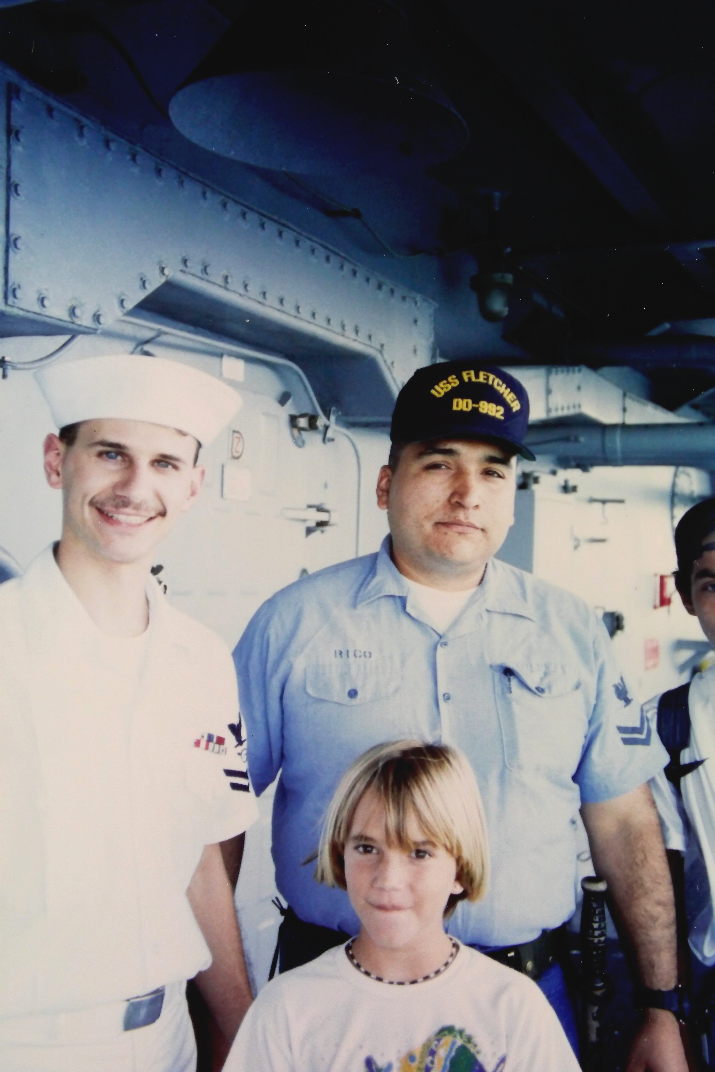 Brian, myself, and other crew aboard the USS Fletcher