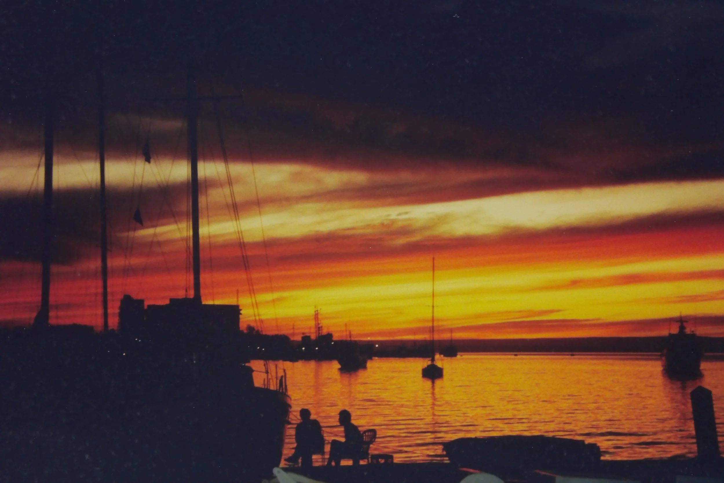 42. 12.96 Sunset from Marina de La Paz.JPG