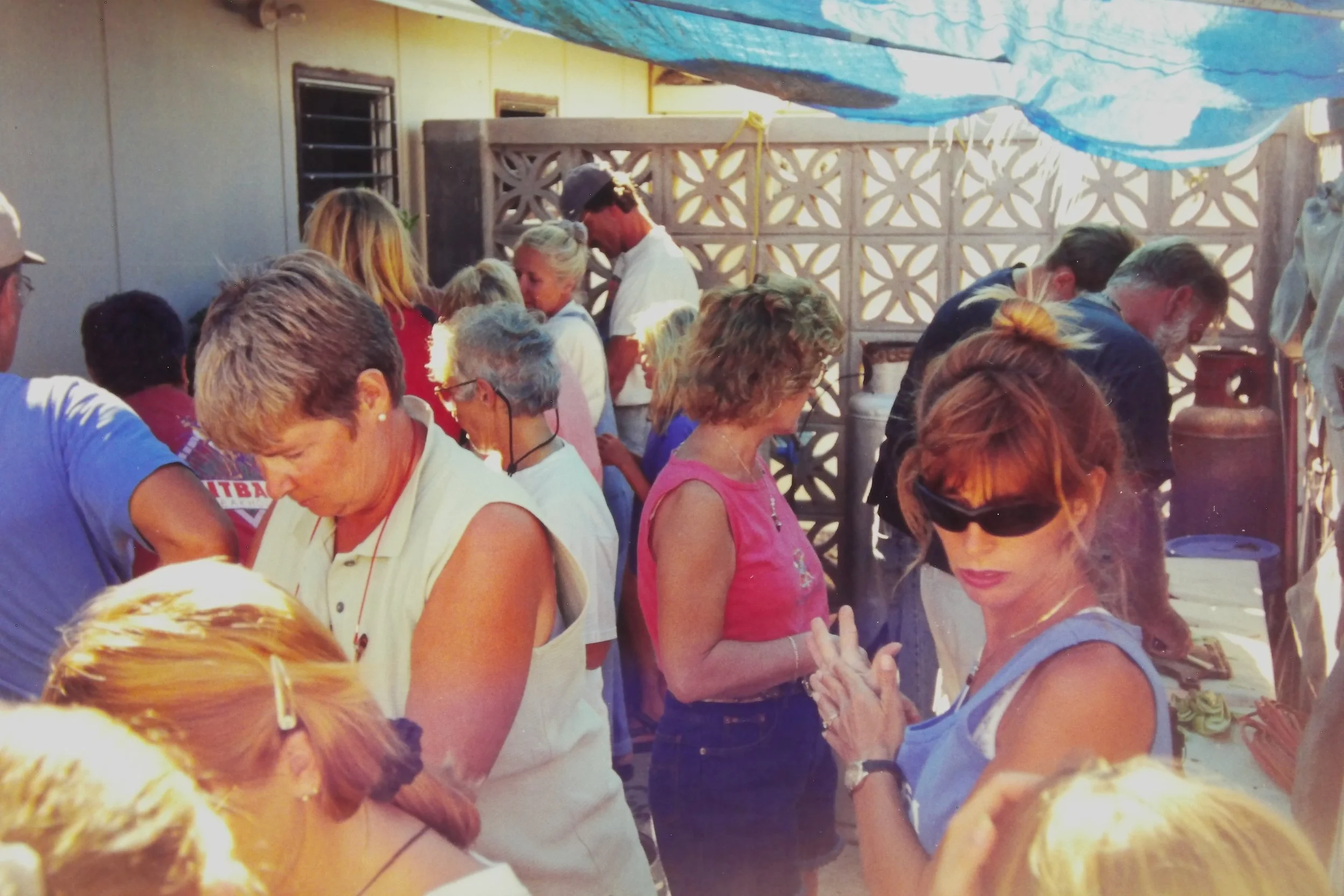 3.17.98 Everyone helps prep for St. Pattys Day.JPG