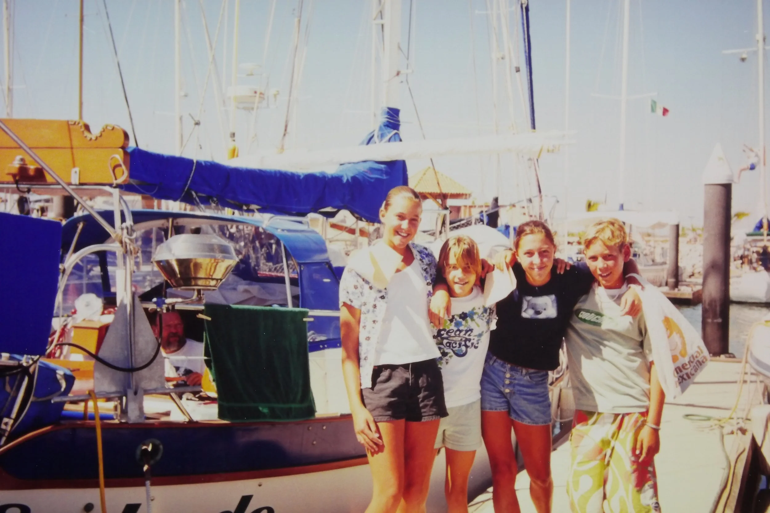 3.19.98 Caitlin, Me, Meghan & Max on Scavenger hunt.JPG