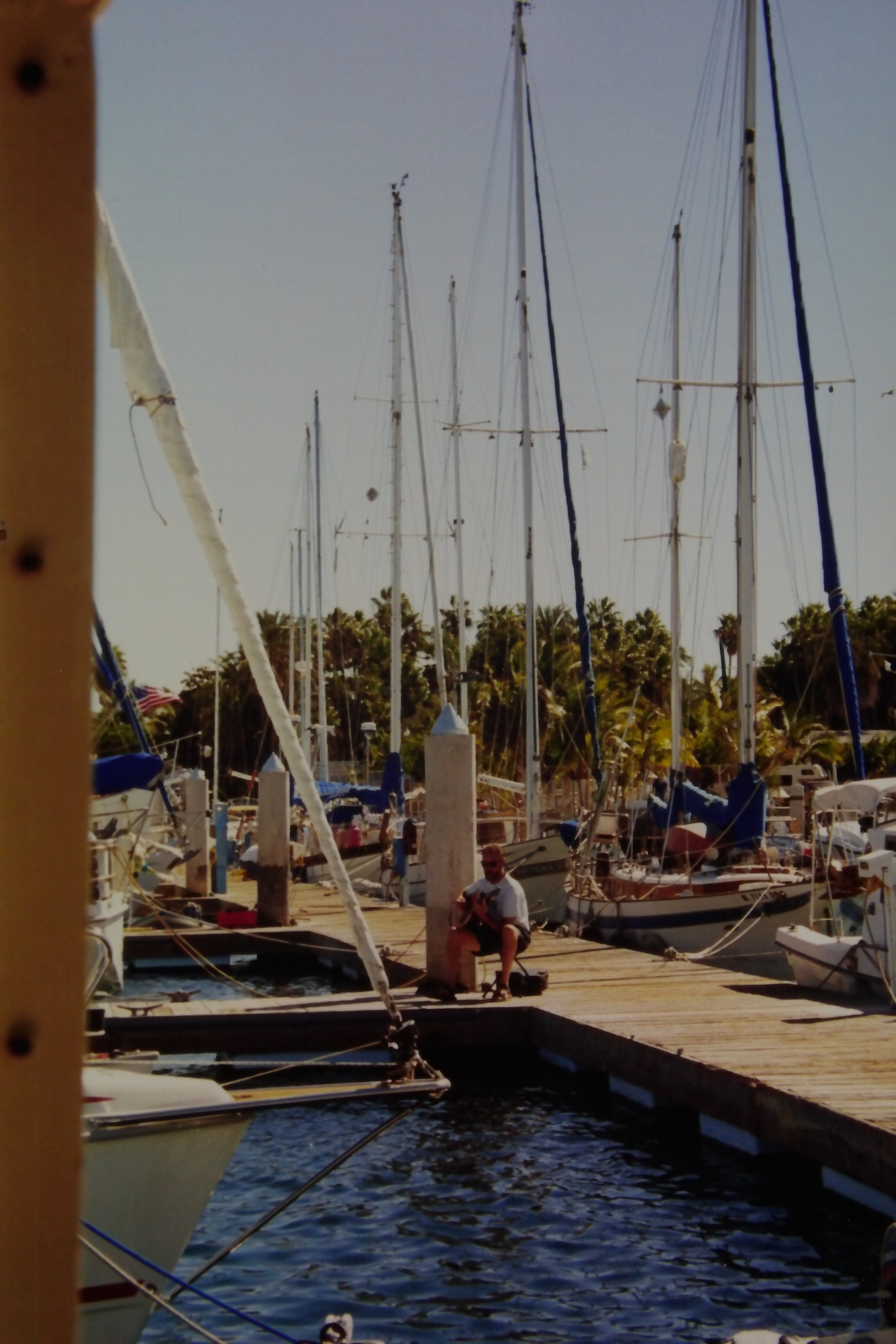 12.25.98 Guitar Playing in La Paz Marina.JPG