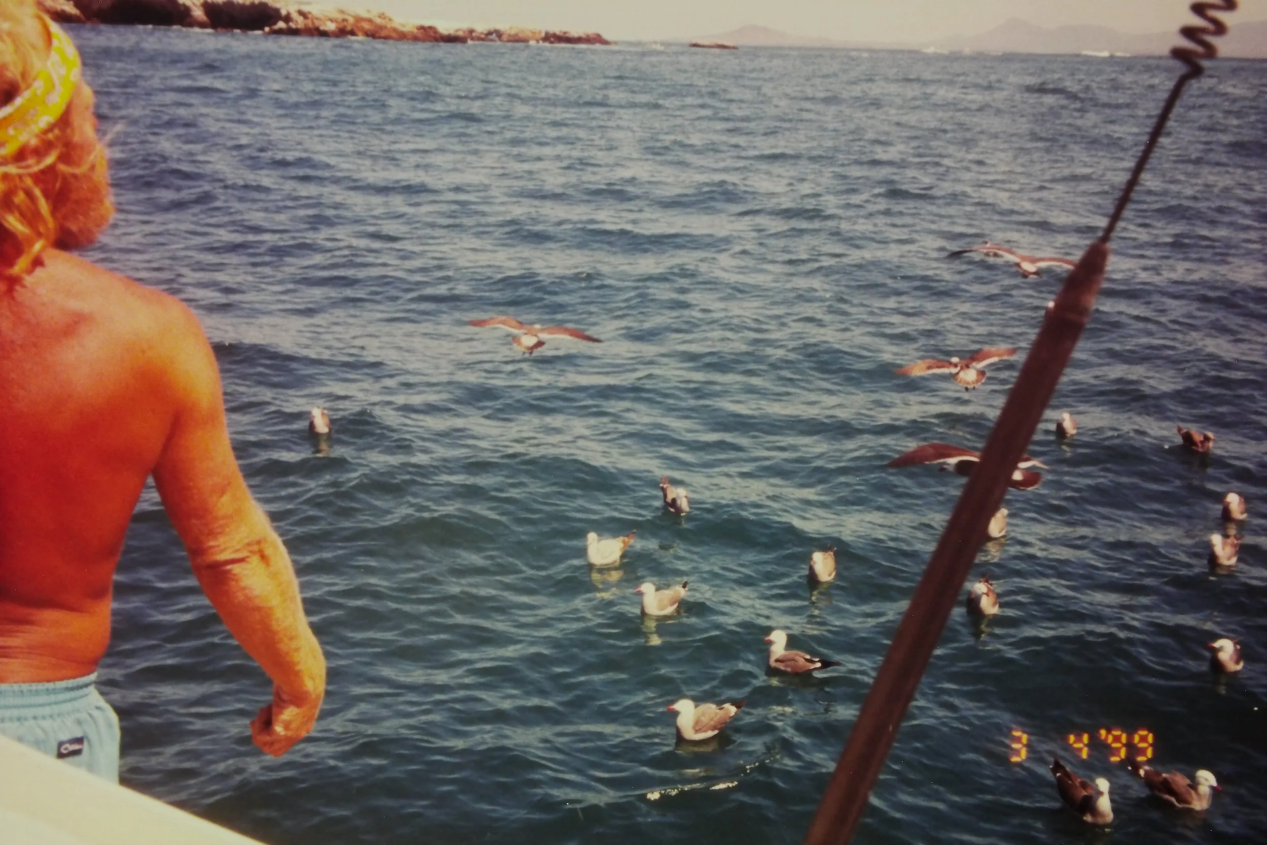 3.3.99 Dad feeding birds at Marietas (2).JPG