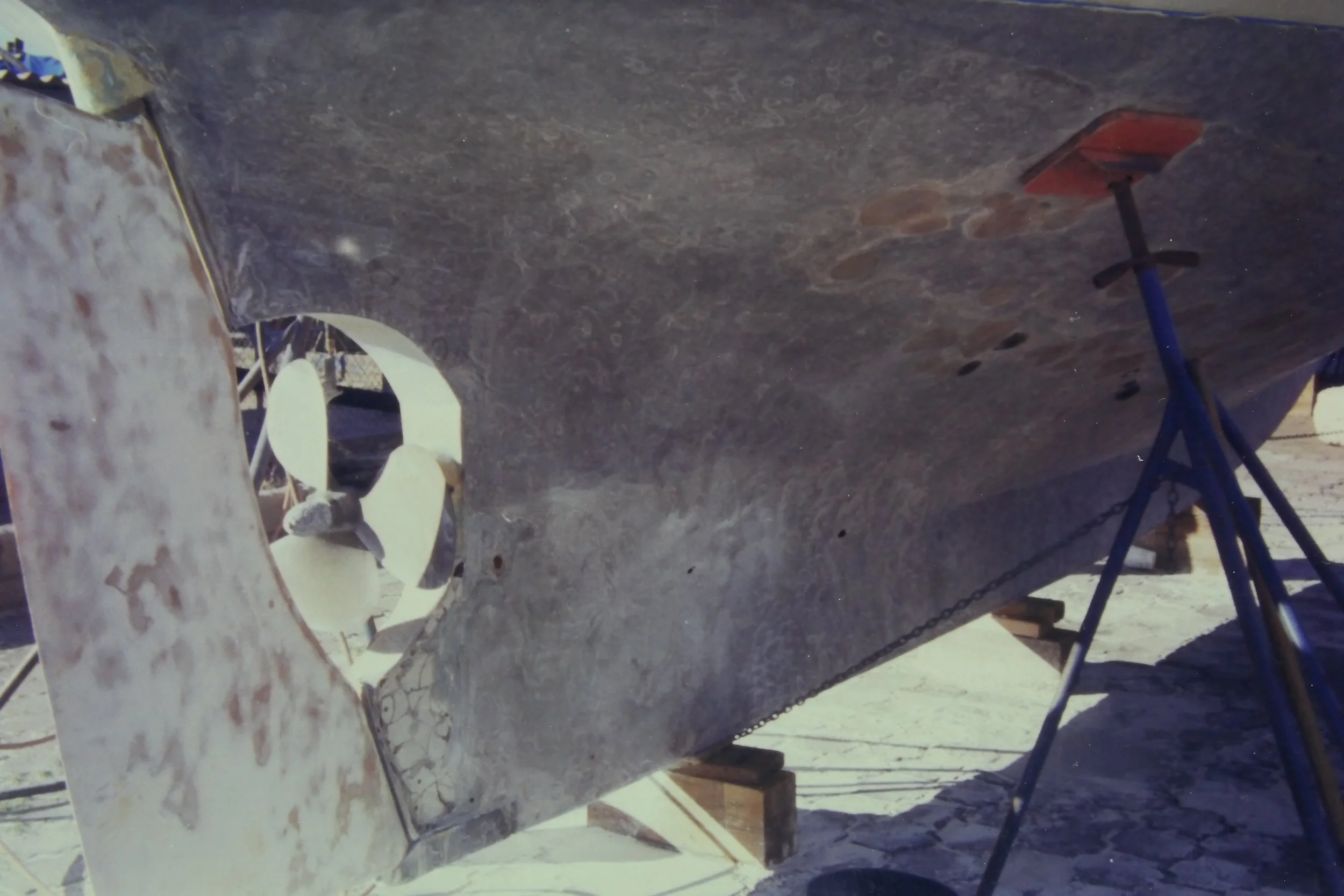 5.99 2 Sanblasting the Star.JPG
