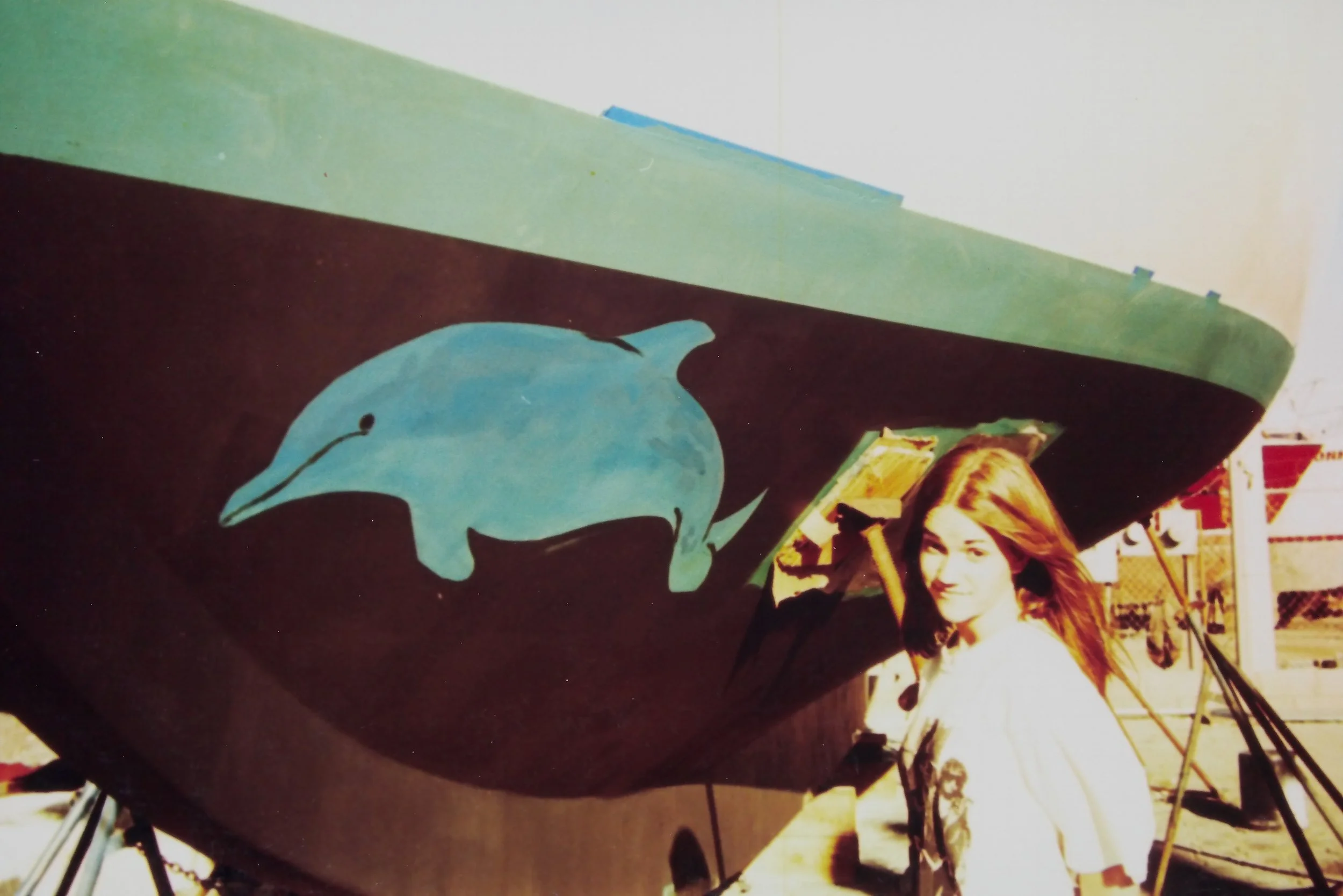 12.99 I painted the dolphins on the bow.JPG