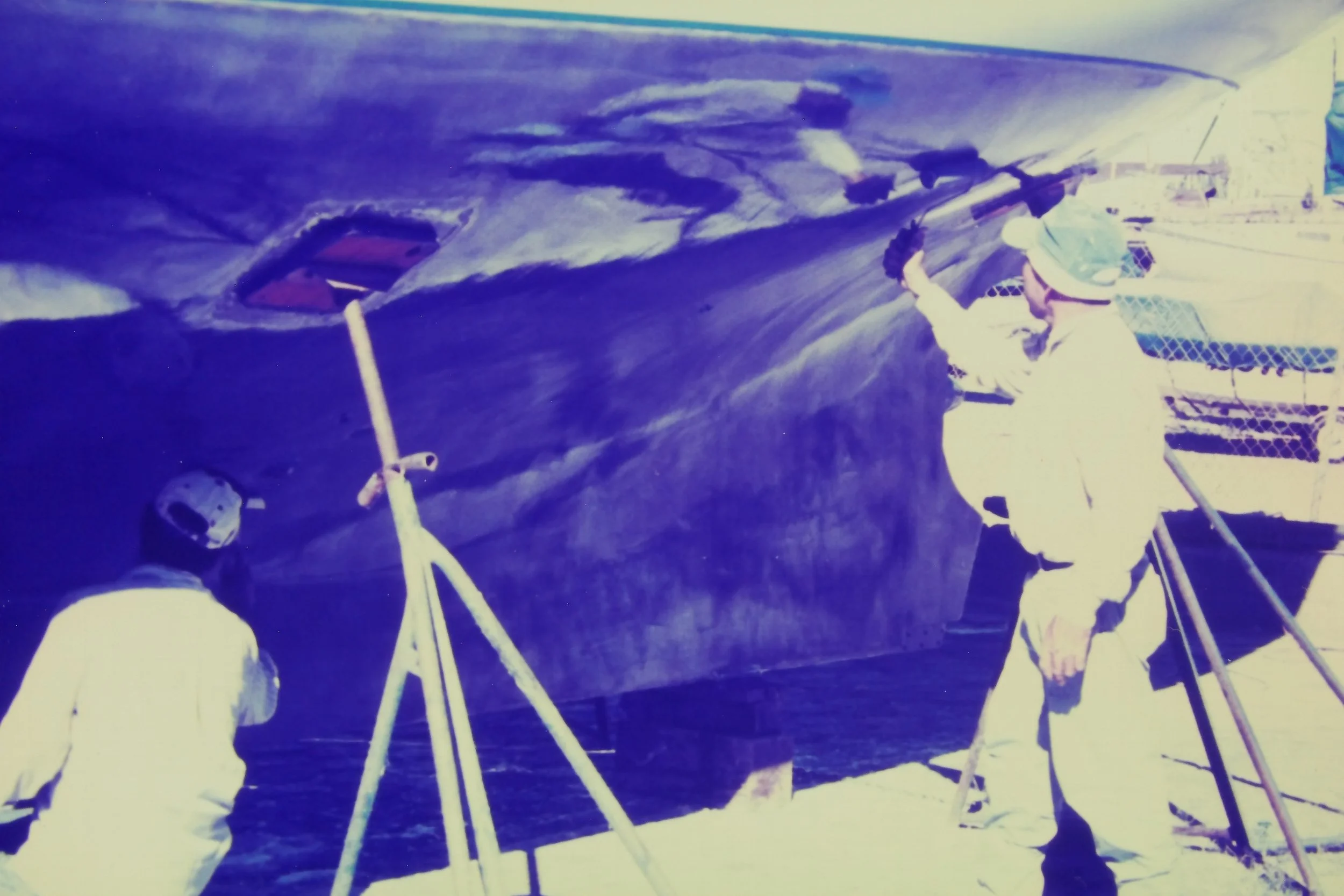 11.99 17 Sandblasting the Star.JPG