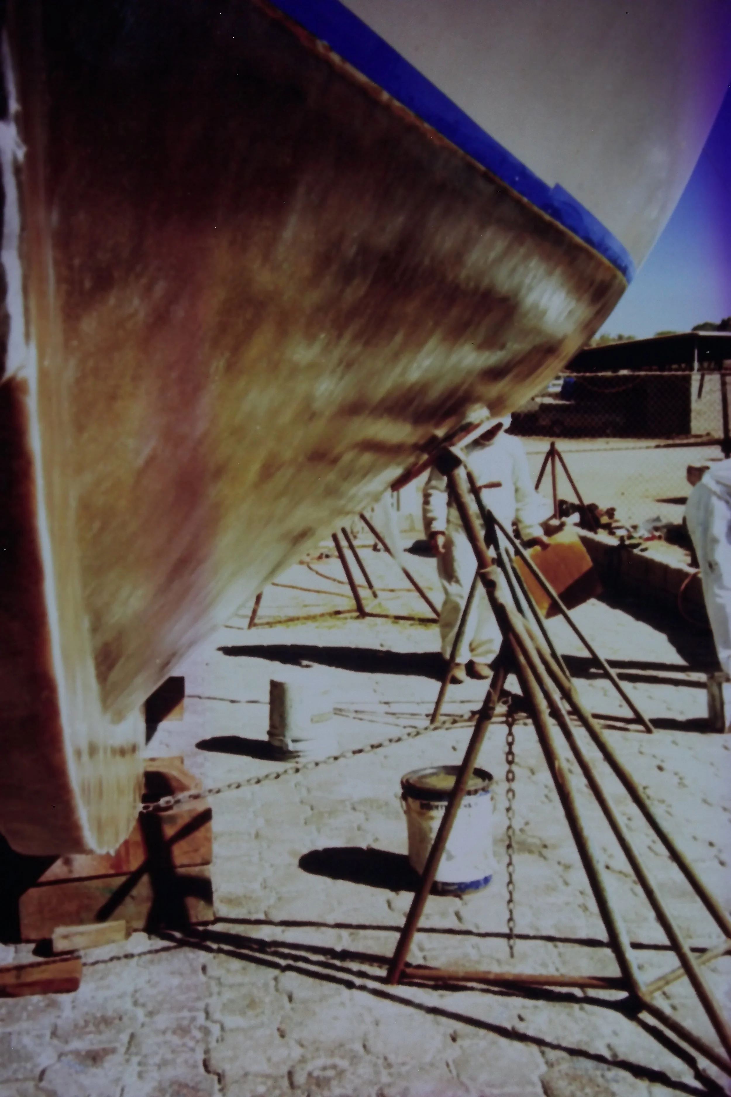 11.99 18 Sandblasting the Star.JPG