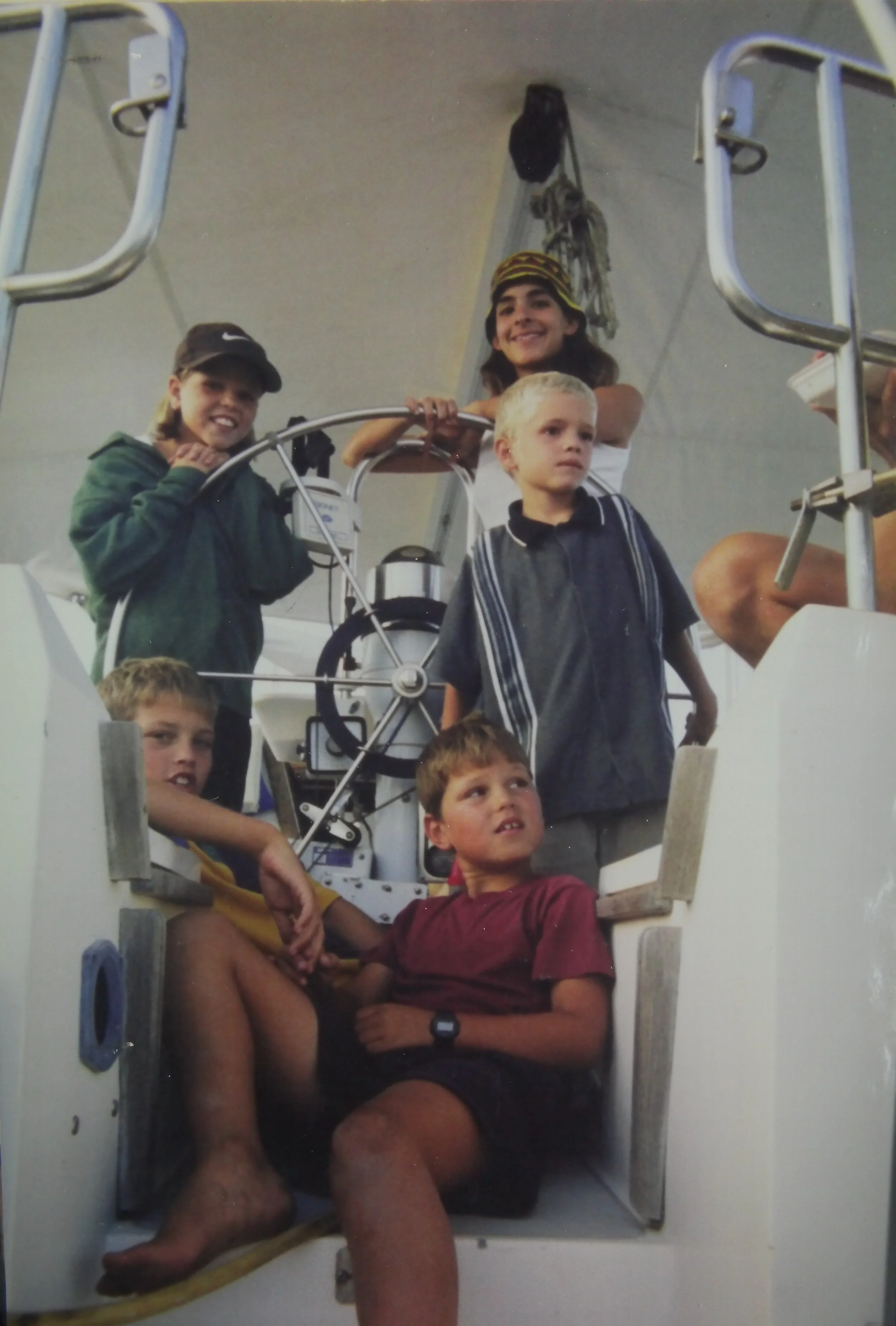 The kids in the cockpit of Angela
