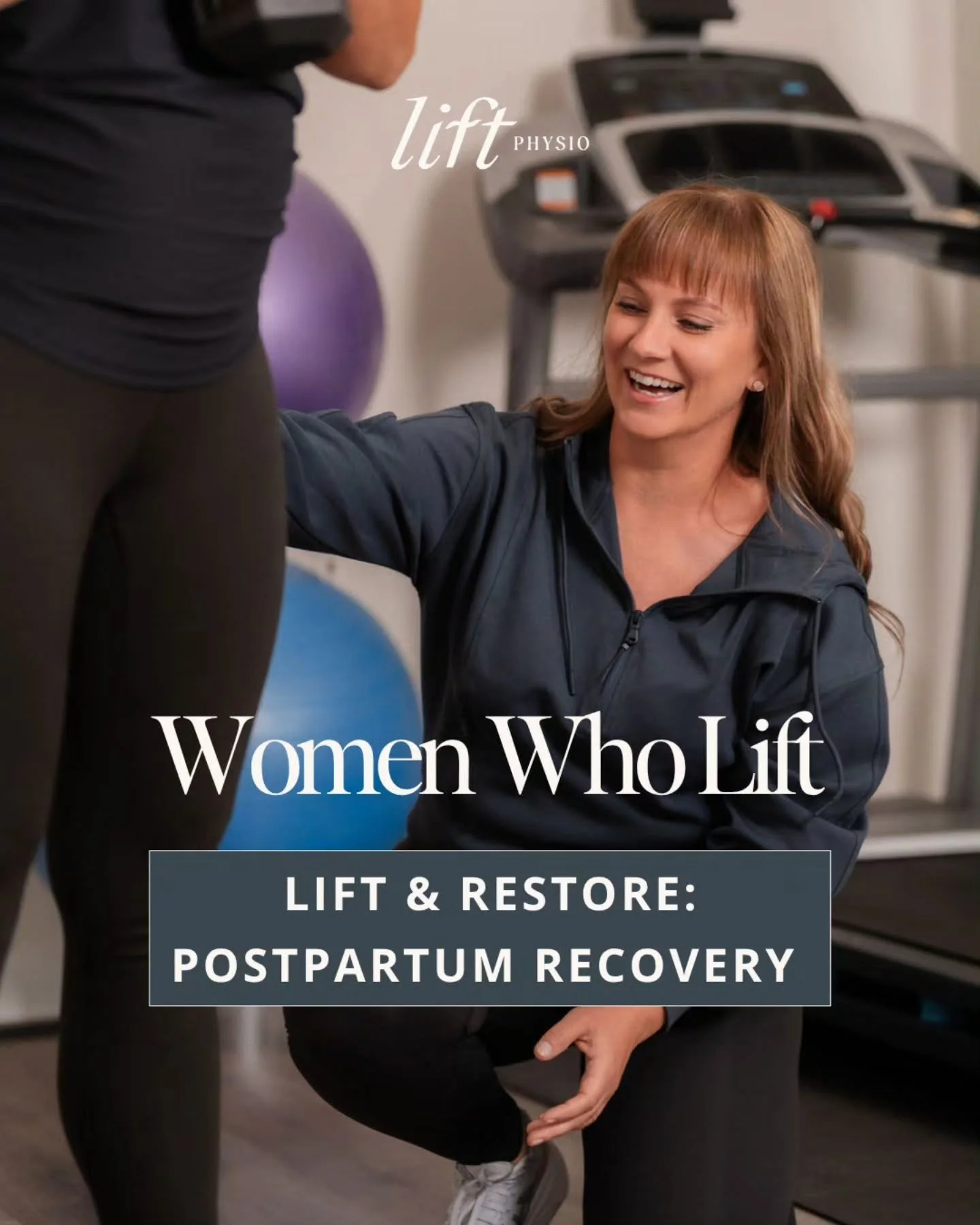 Postpartum and looking to reconnect with and strengthen your body?

Lift &amp; Restore is a 6-week postpartum recovery class combining pelvic floor education with exercise.

Classes can help enhance mobility during the early postpartum phase, with ex