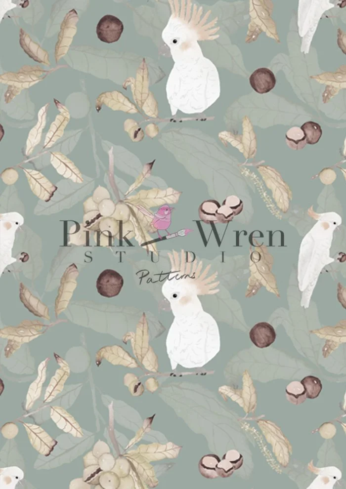 Teal Cockatoos & Macadamias (Non-Exclusive)