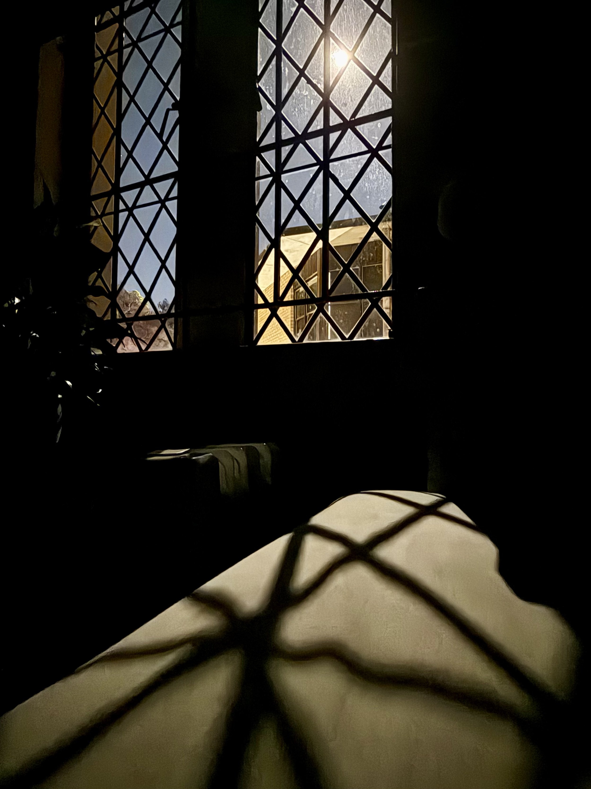 [Before My Bed A Pool of Moonlight by Yifan Kong] - This photo was taken at the Heritage Building, Sancta Sophia College, which recently celebrated its first century. Moonlight came through the window. This scene looked exactly how the famous Chinese