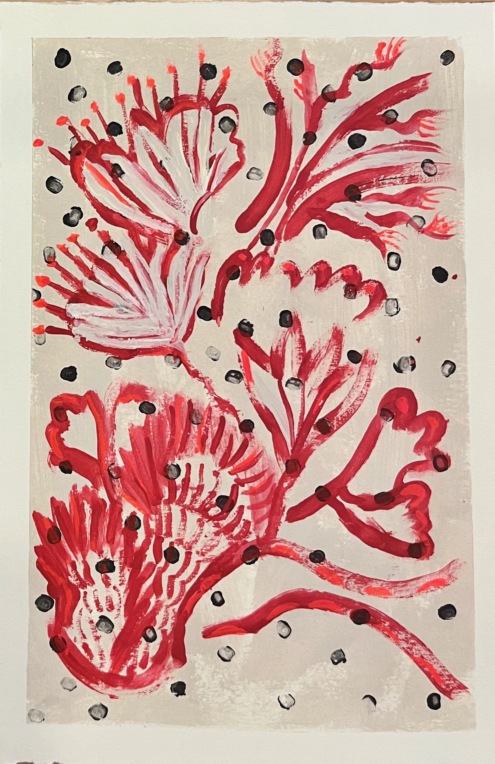 Red Polkadot Floral