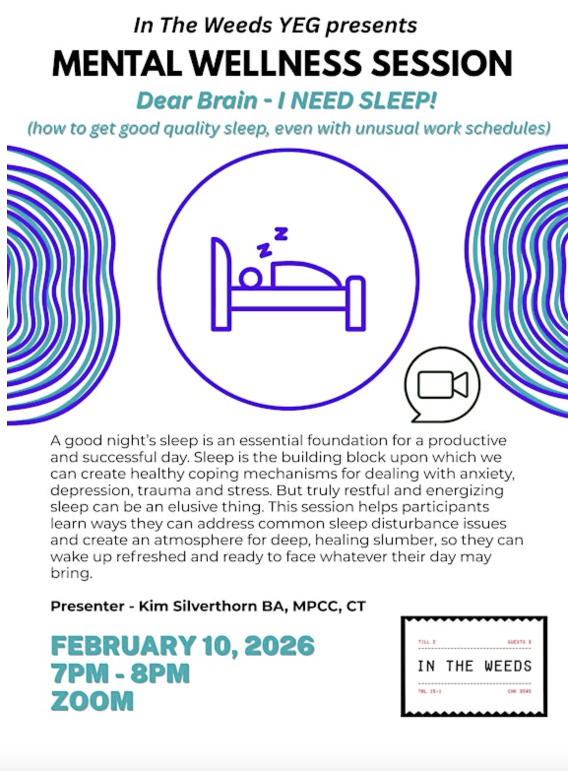 In The Weeds YEG Free Online Mental Health Workshop