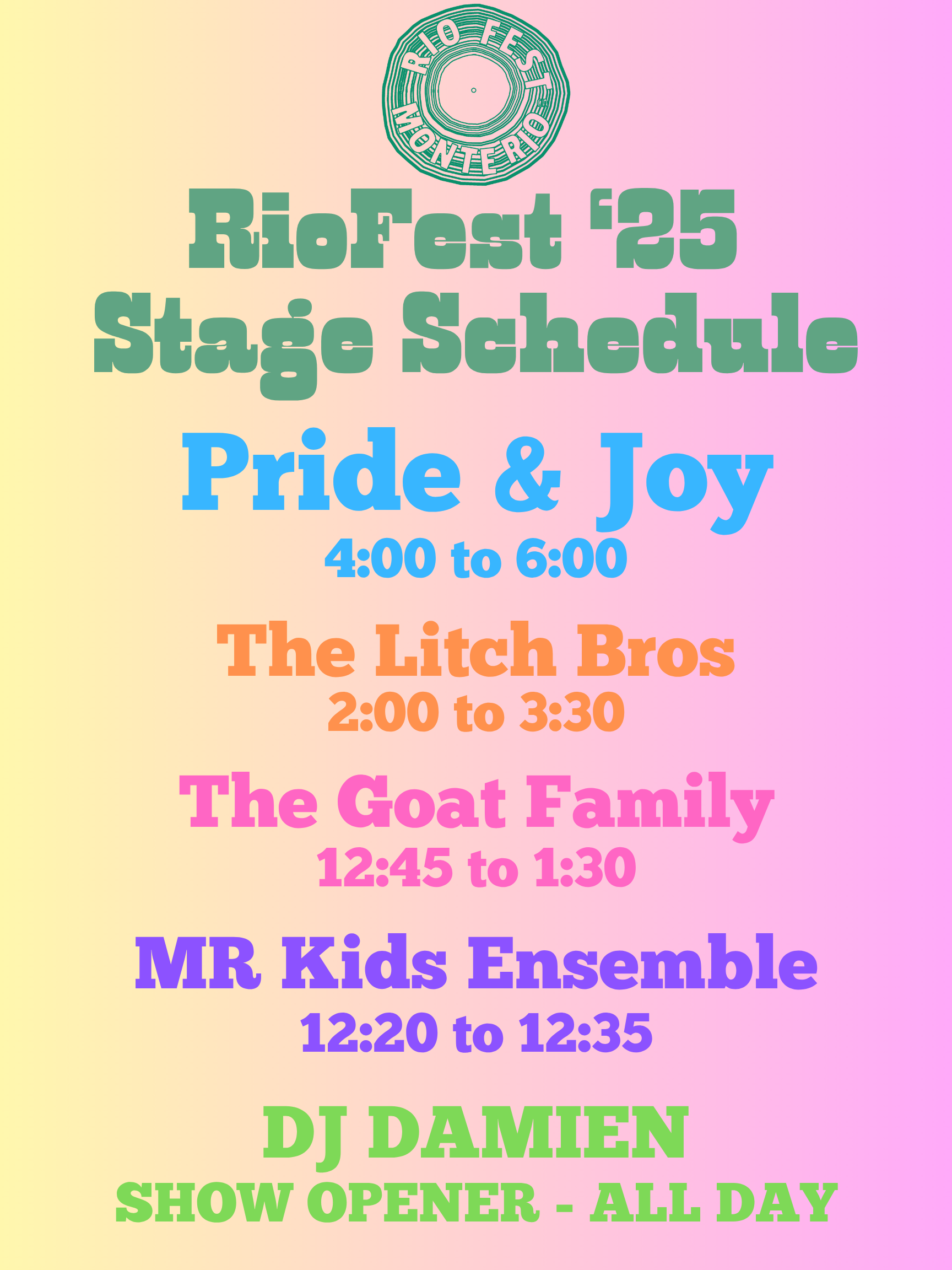 Monte Rio Events RioFest 2025 — Friends of Monte Rio