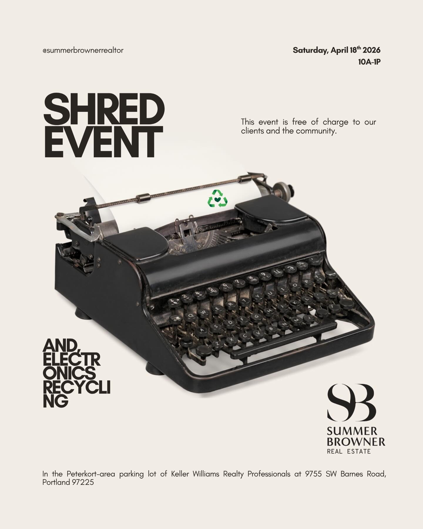 See you at our annual shred event, AND electronics recycling! For more information, like what you can bring, where we&rsquo;ll be, and if we&rsquo;ll have donuts and coffee again, please check the link in bio.

Quick information for your calendar:
Sa