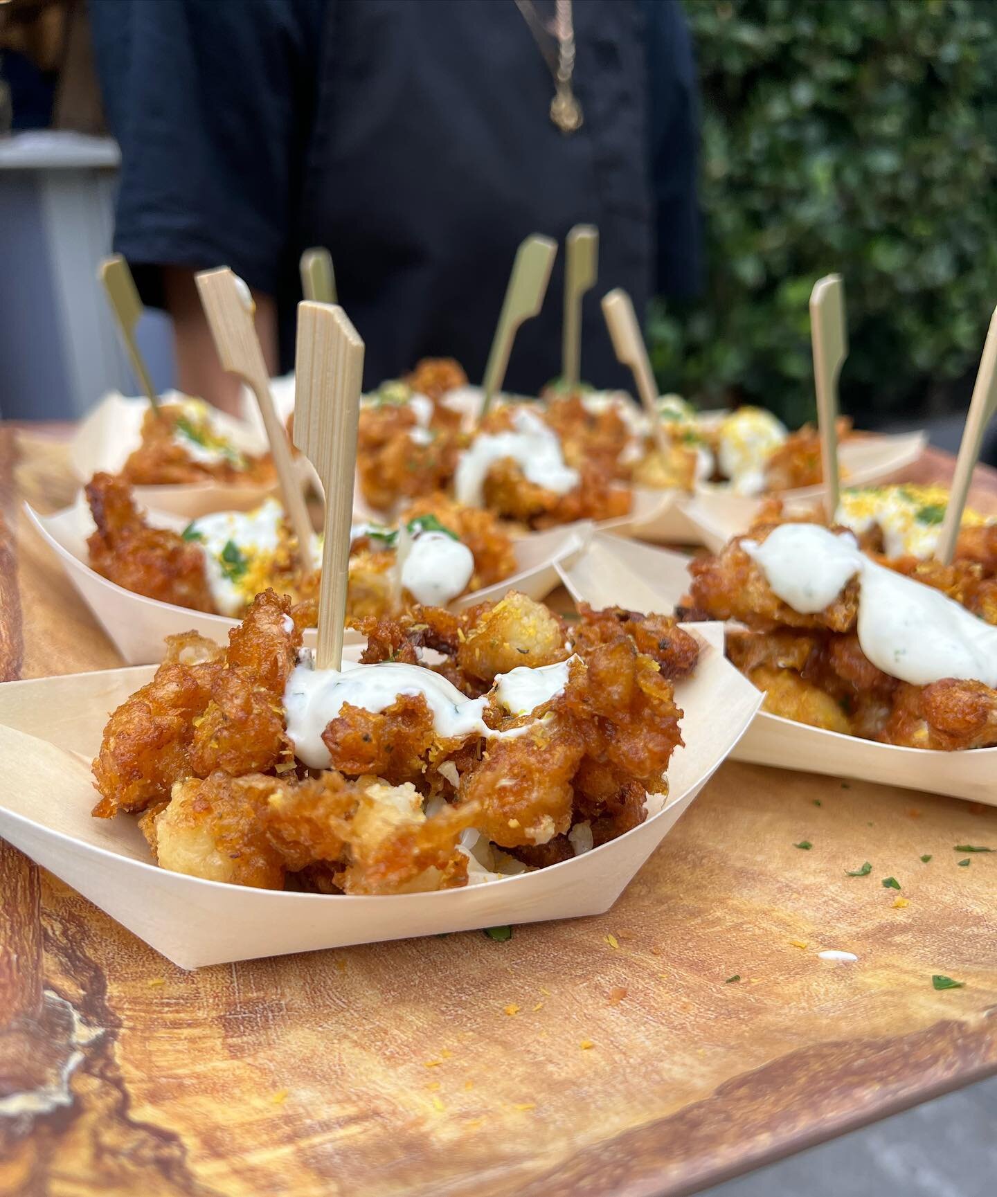 Our cauliflower popcorn at our event on the weekend! Yes we do catering ! Email us at info@cafeclaremont.com.au to order your next event! #catering #cafecatering #cateringservice #yumfood #foodevents #malvern #cateringlife #foodlife #foodism #caulifl