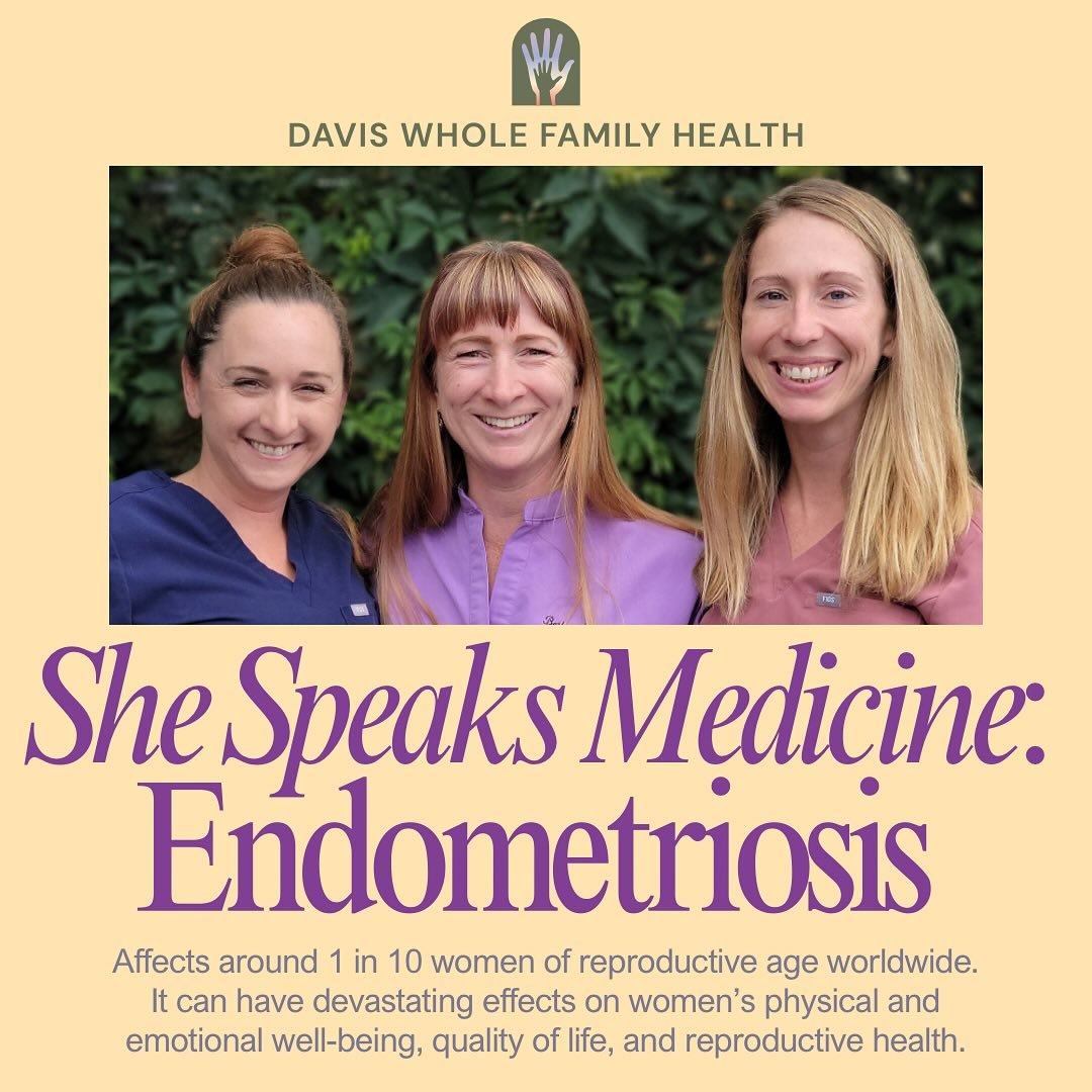 March is Endometriosis Awareness Month 💛 At Davis Whole Family Health, we are committed to raising awareness about this often misunderstood condition. Endometriosis affects millions of women worldwide, causing chronic pain, fatigue, and infertility.