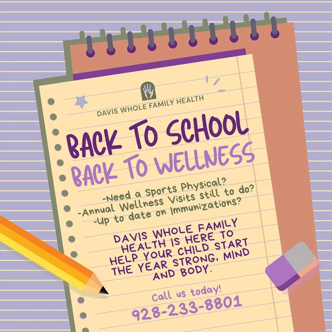 As kids head back to the classroom, it's the perfect time to make sure their health is ready for a successful school year. Let's start the school year strong! 💪🏼 #BackToSchool #SchoolReady #WellnessCheck #HealthyKids #DavisWholeFamilyHealth #Family
