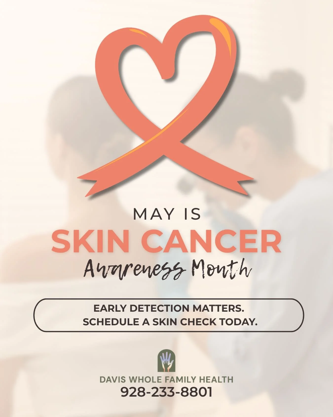 May is Skin Cancer Awareness Month ☀️💙
Taking care of your skin is an important part of protecting your overall health. Remember to wear sunscreen, stay hydrated, and protect your skin from excessive sun exposure &mdash; especially during the warmer