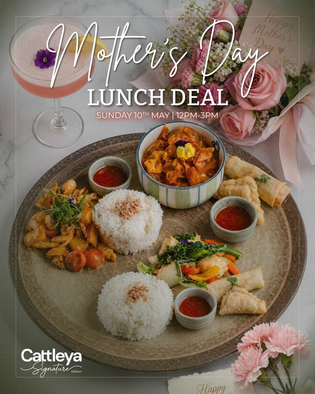 Mother's Day Lunch Deal at Cattleya Signature &mdash; from $21. Sunday, 101h May 2026 | 12PM&ndash;3PM. Make mum feel extra special. Bookings filling fast &mdash; reserve your table now!

220 Mair St, Ballarat Central VIC 3350 | Link in Bio

#Celebra
