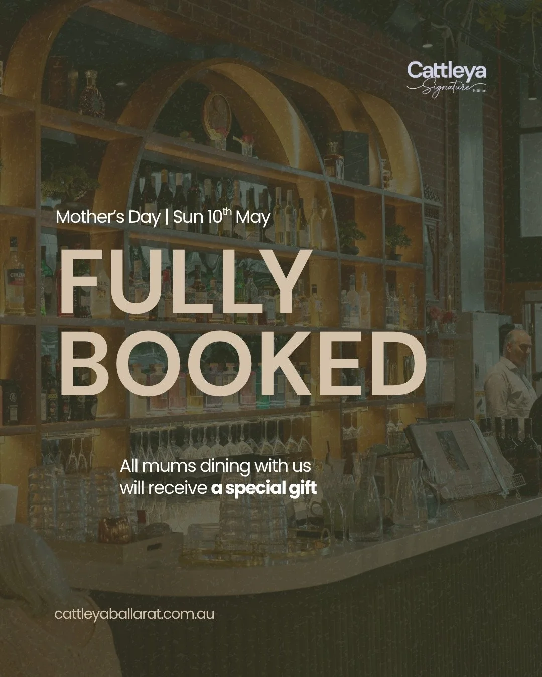 We&rsquo;re officially FULLY BOOKED for Mother&rsquo;s Day 💐 Thank you for the incredible support.⁠
⁠
We look forward to welcoming everyone celebrating with us, and all mums dining in will receive a special gift 🤍