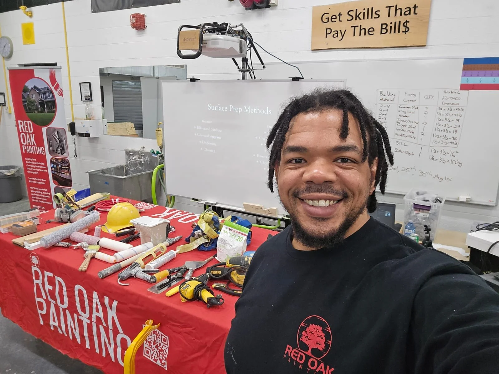 Red Oak Painting at the Judith Nyman Secondary School Black Excellence Event